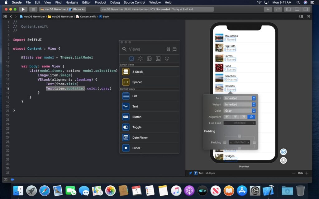 xcode 11 preview feature
