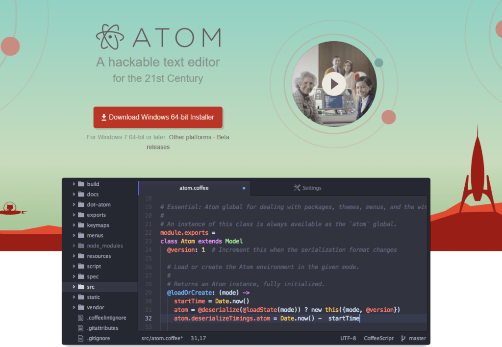 Ide atom python настройка