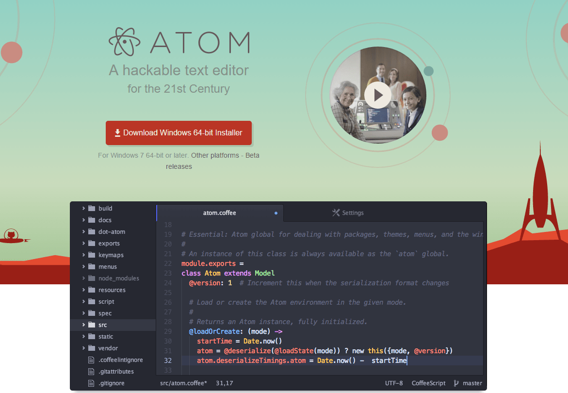 Скрипт мастер. Html редактор. Atom html редактор. Atom ide. Atom text Editor download.